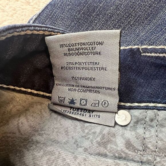 Silver Jeans Womens 28x33 Tuesday Boot Cut Low Rise Blue Denim Dark Wash Stretch - Picture 8 of 11